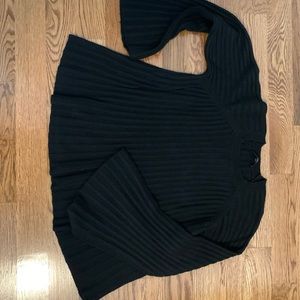 Bell sleeve flared sweater